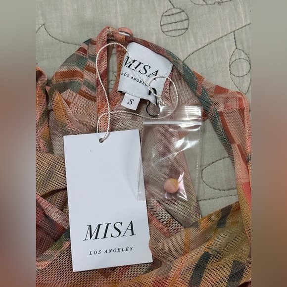NEW Misa Los Angeles Fernanda Dress Sz S Disco Matrix - Picture 9 of 13